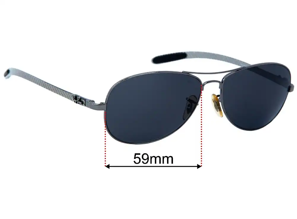 Ray-Ban RB8301 Tech 59mm Replacement Lenses